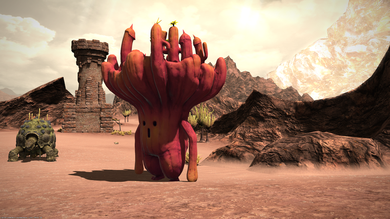 Illustration for article titled I Could Watch Final Fantasy XIV’s New Big-Headed Cactuars Trying To Pose All Day